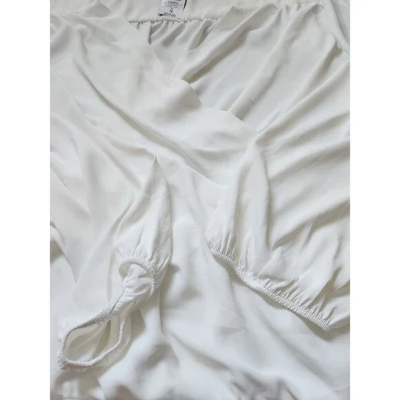 NWT Torrid White Georgette Surplice Blouse V Neck Balloon Sleeve Flowy Sz 5X - Picture 6 of 9